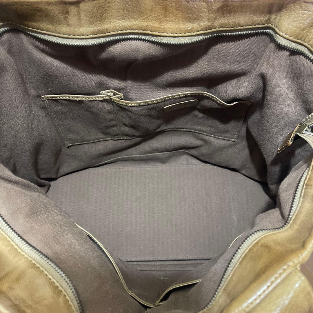 ◇ dan genten ダンゲンテン レザーショルダーバッグ ブラウン ◇