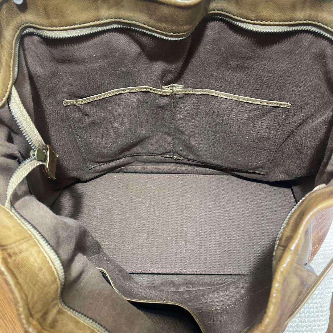 ◇ dan genten ダンゲンテン レザーショルダーバッグ ブラウン ◇