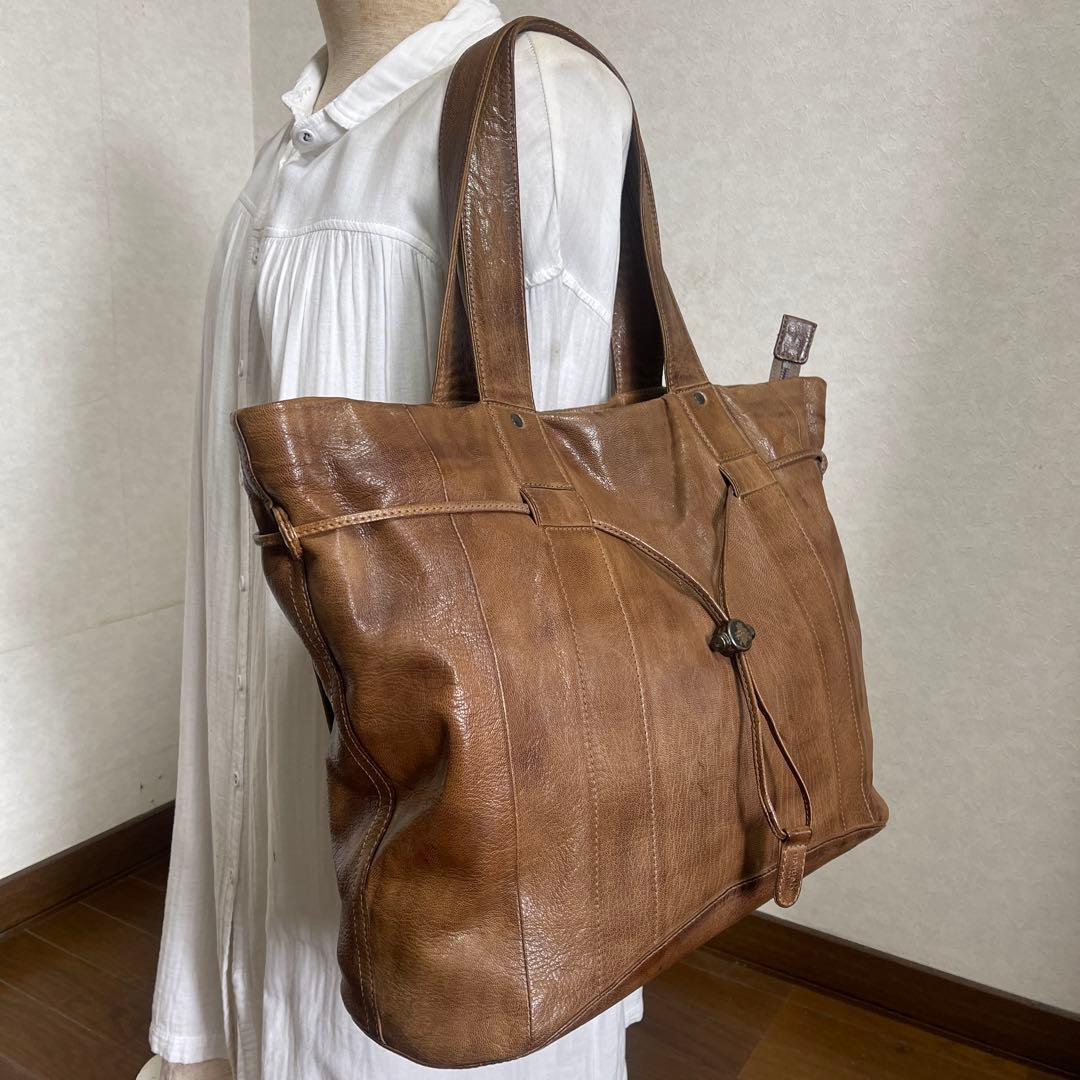 ◇ dan genten ダンゲンテン レザーショルダーバッグ ブラウン ◇