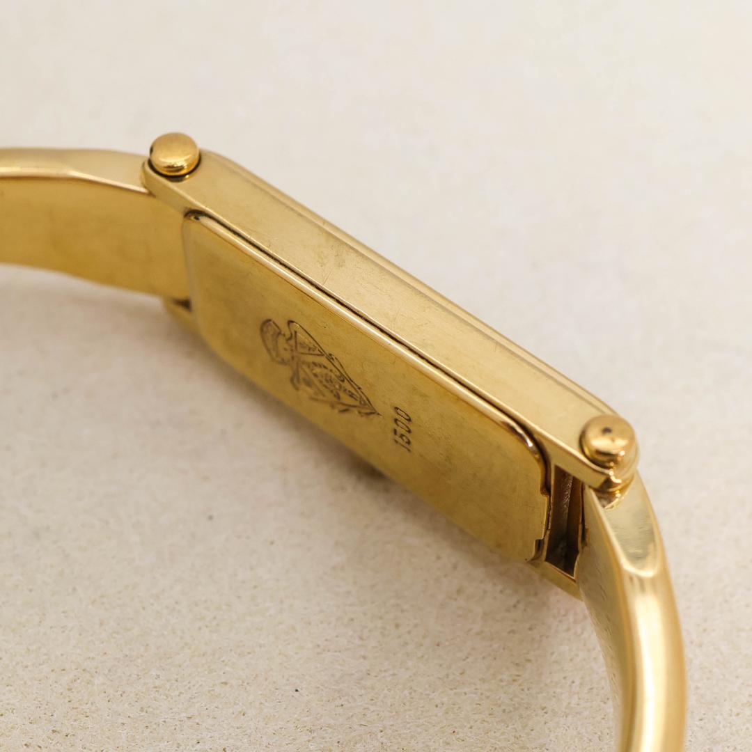 稼働 GUCCI 腕時計 1500L バングル レディース ブラック 2437