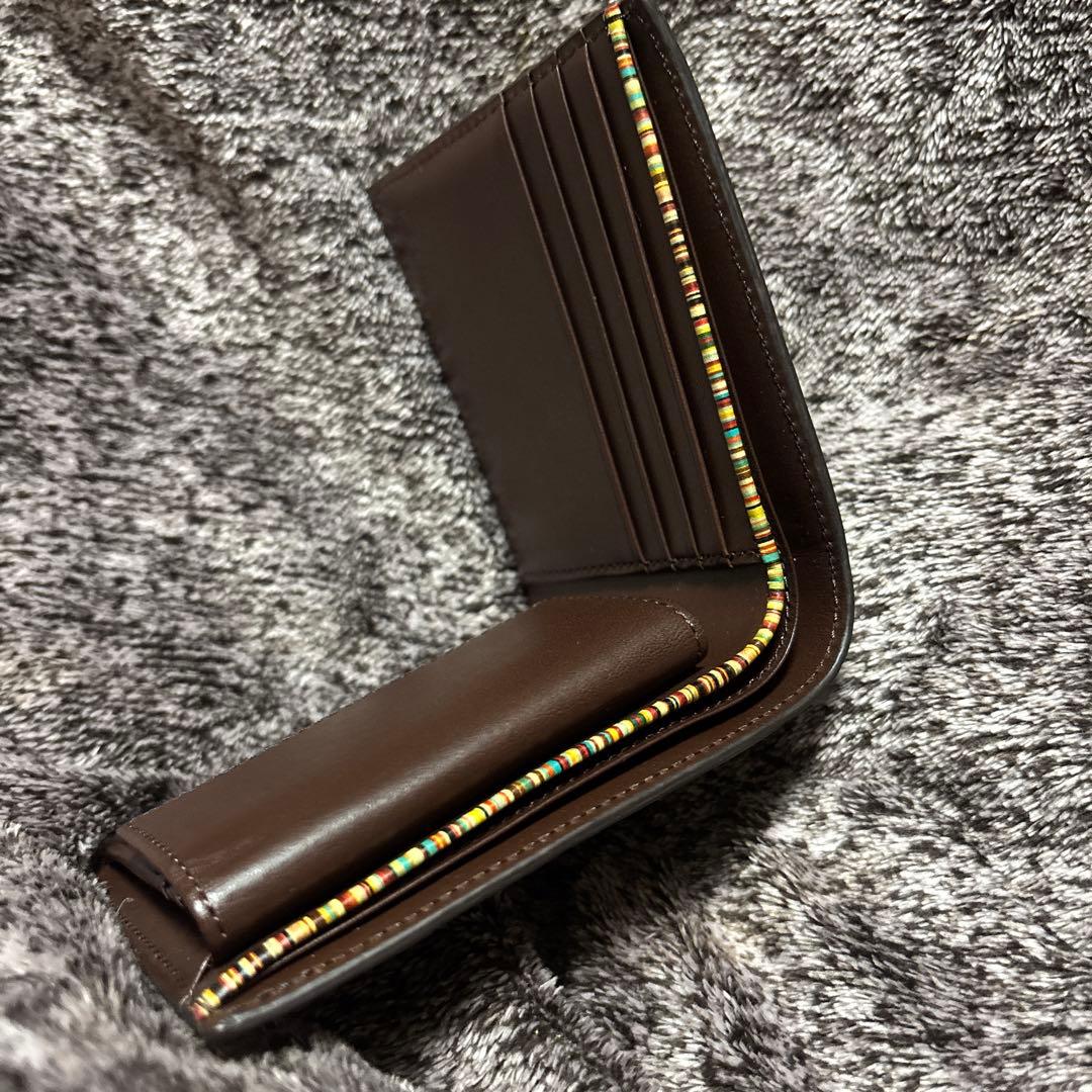 あ*ね様 【未使用保管品】ポールスミス　二つ折り財布　ダークブラウン