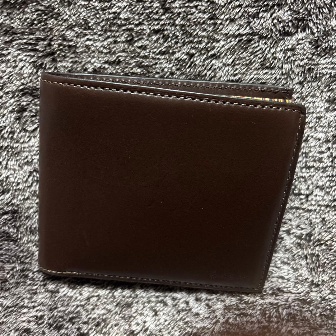 あ*ね様 【未使用保管品】ポールスミス　二つ折り財布　ダークブラウン