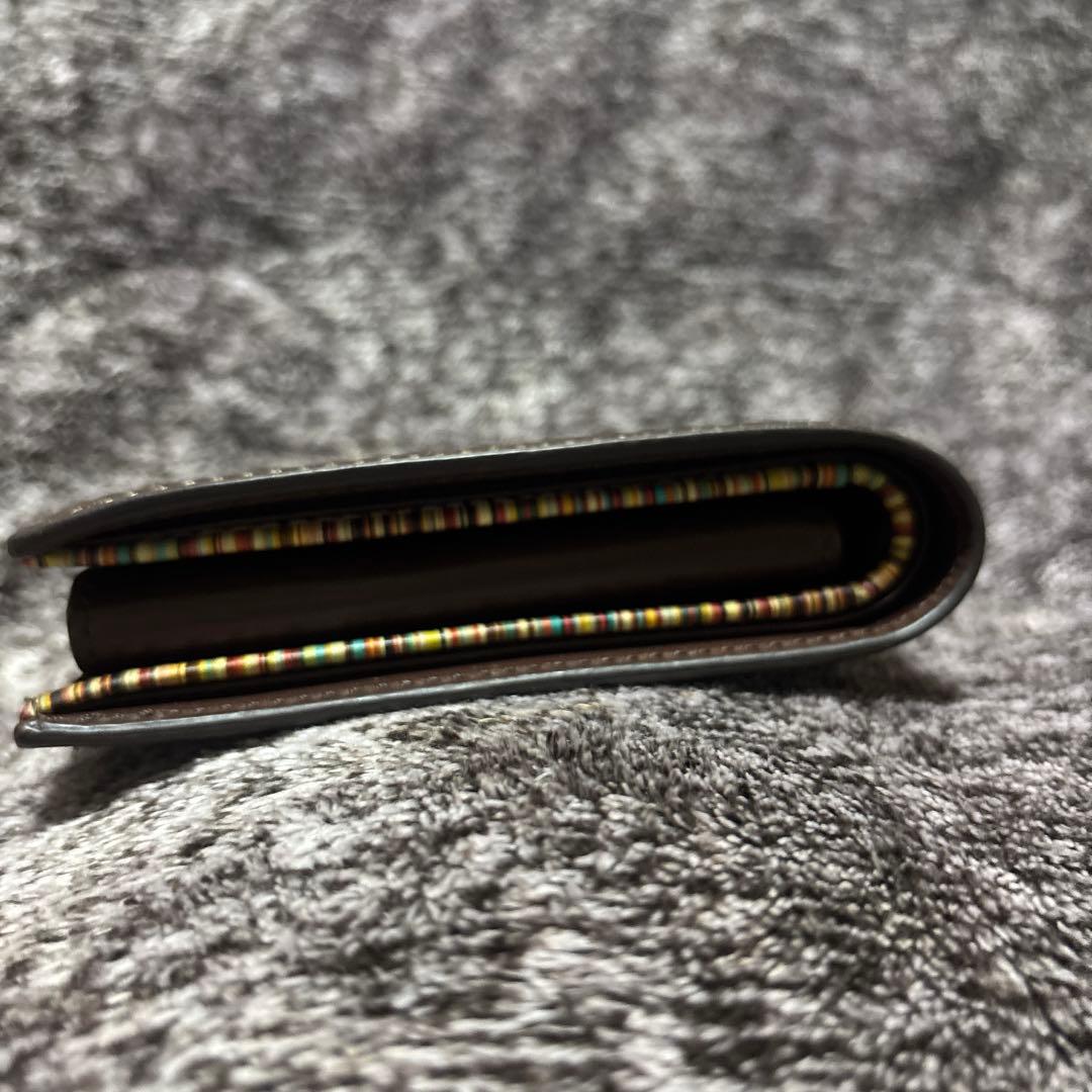 あ*ね様 【未使用保管品】ポールスミス　二つ折り財布　ダークブラウン