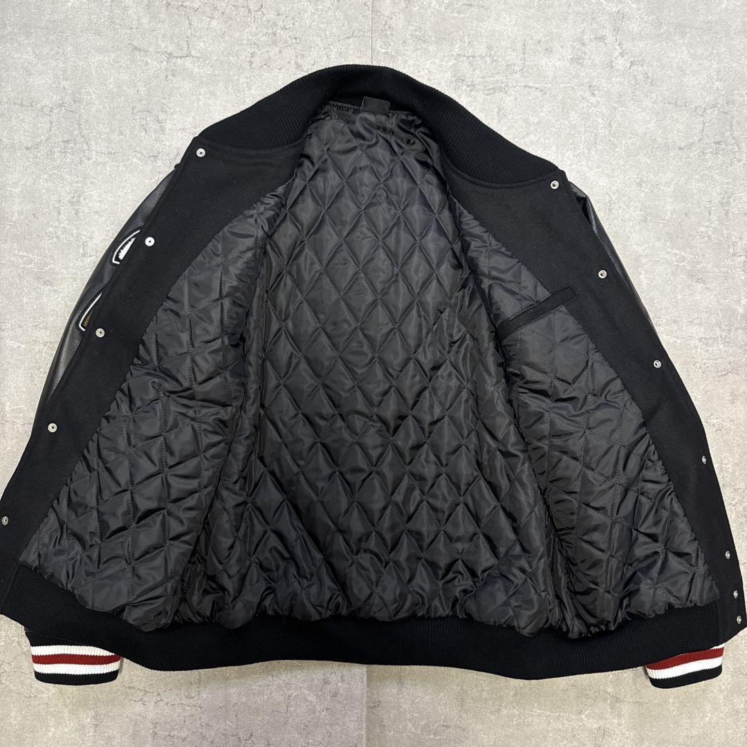 【美品】MOBSTYLES スタジャン 牛革袖 トマホーク刺繍 モブスタイル Ｌ