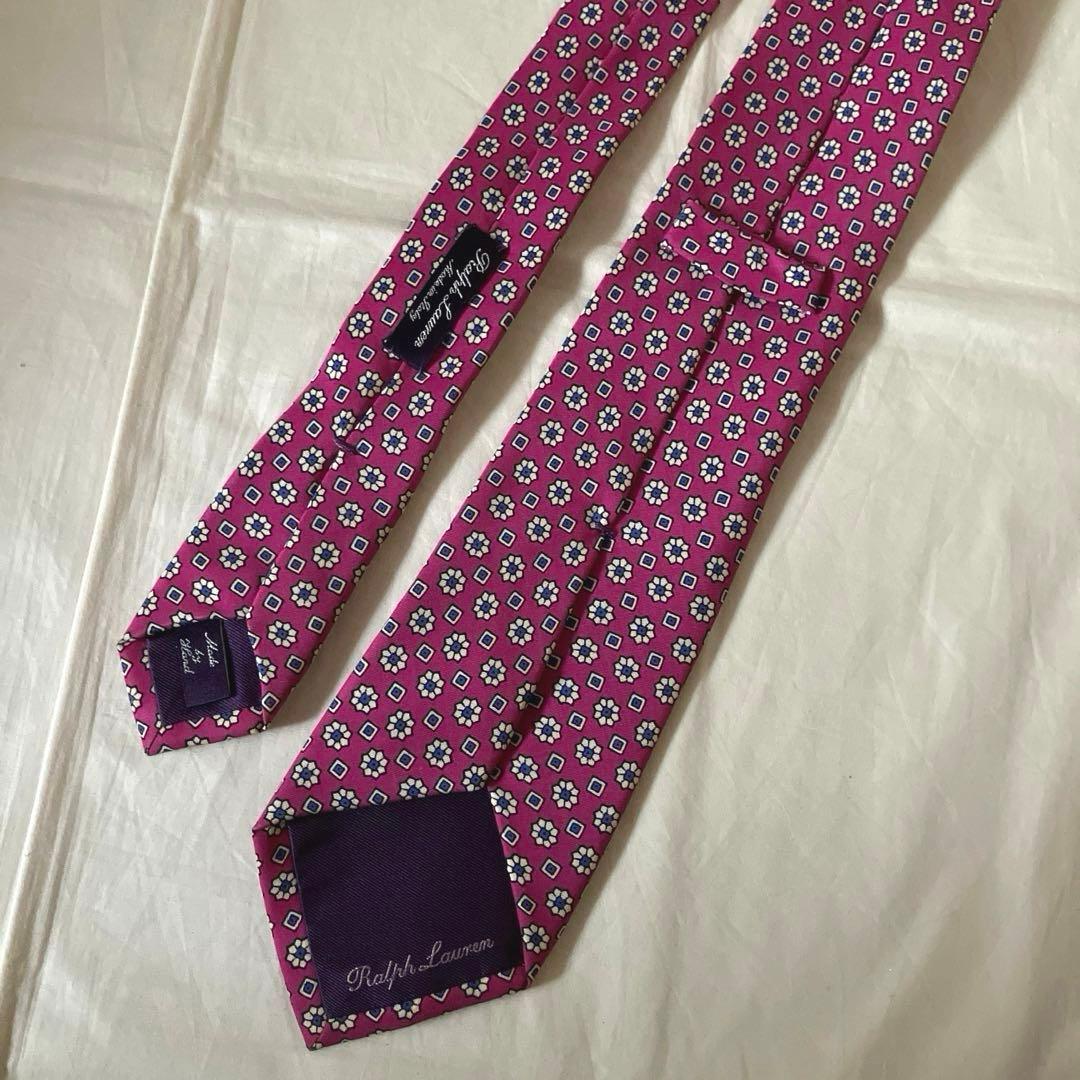 ポロラルフローレン　パープルレーベル　ネクタイ　イタリア製