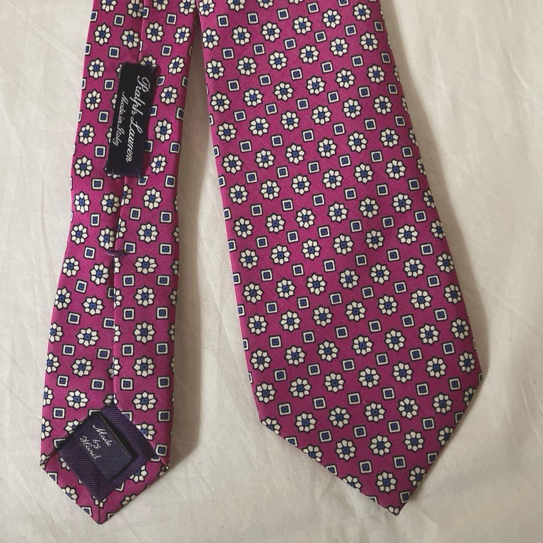 ポロラルフローレン　パープルレーベル　ネクタイ　イタリア製