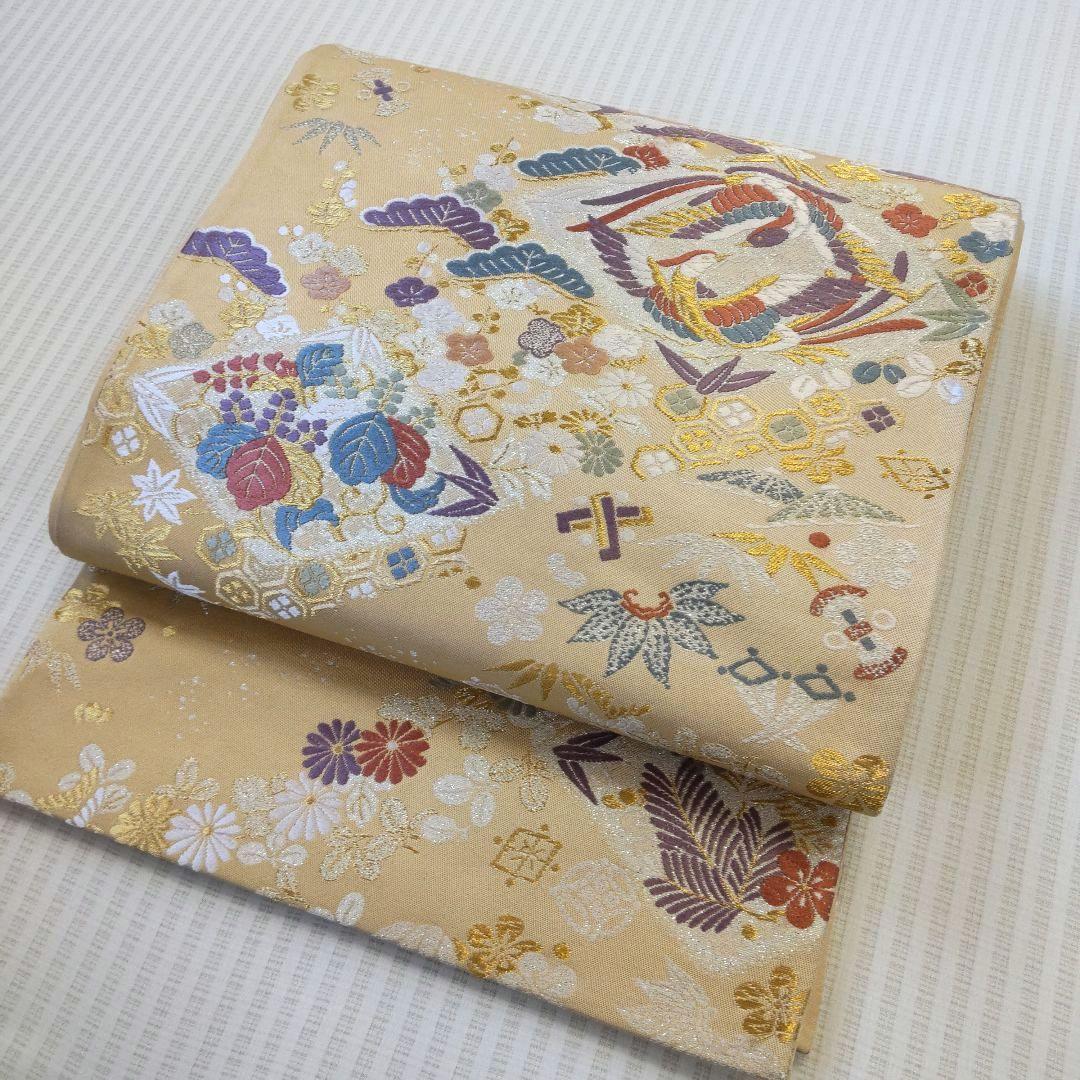 【袋帯】幸せを結ぶ帯＊鳳凰と宝尽くしが織りなす西陣の華/Obi/Vintage