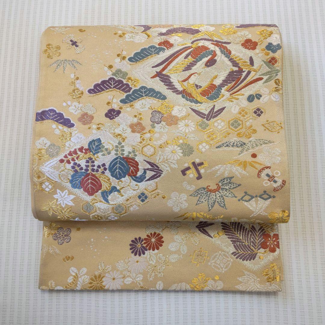 【袋帯】幸せを結ぶ帯＊鳳凰と宝尽くしが織りなす西陣の華/Obi/Vintage