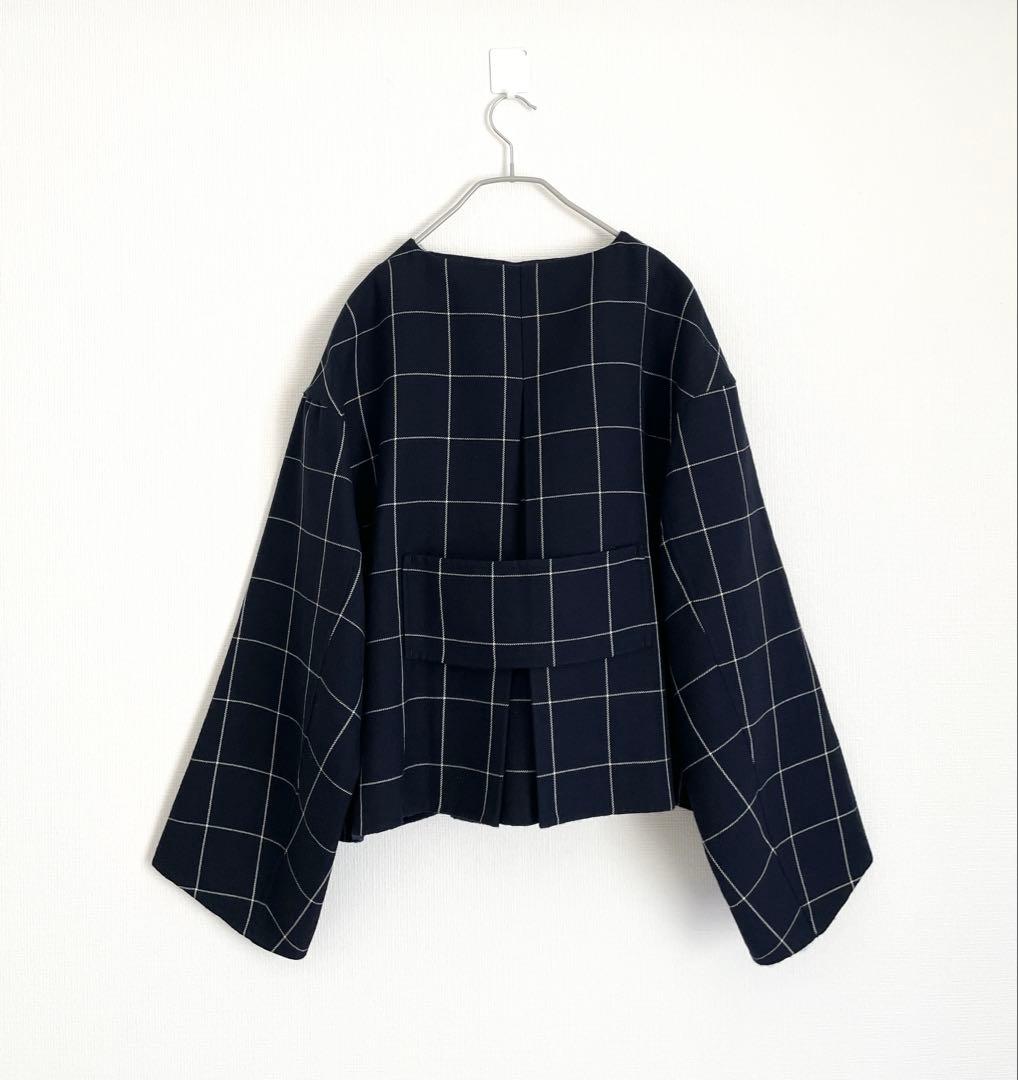 ADORE ダブルウィンドウペンノーカラージャケット ウールリバーブルゾン