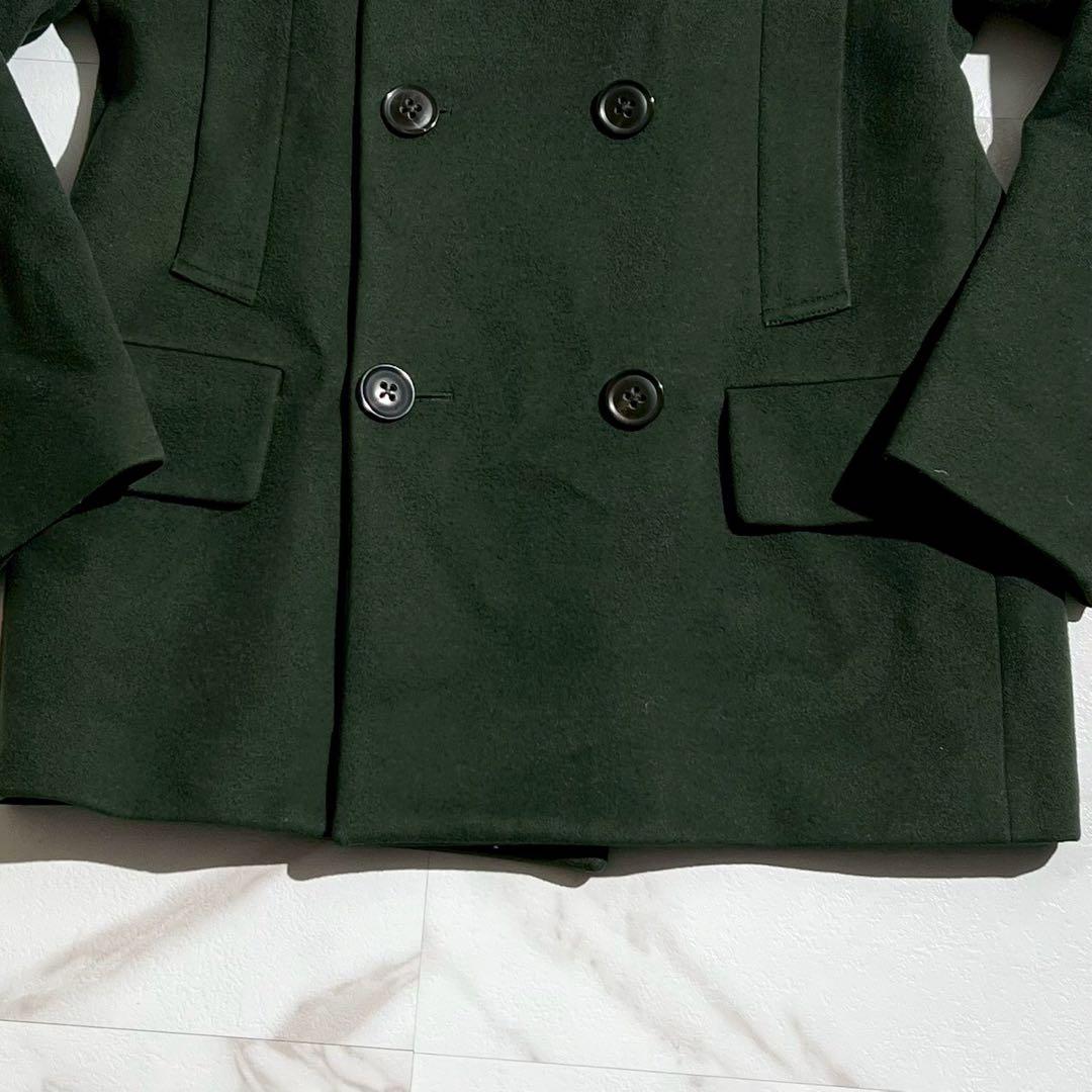 【美品✨】ポールスミス バイカラー ピーコート 希少デザイン レザー金具 紺 緑