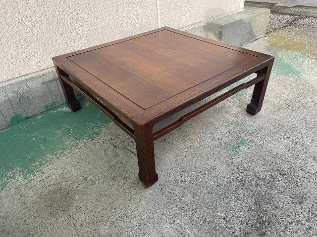 【値下げOK】昭和レトロ　古家具　欅座卓　ちゃぶ台　アンティーク家具