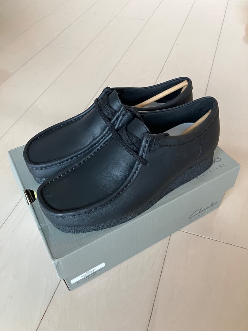 クラークス　ワラビー　ブラックレザー　UK6