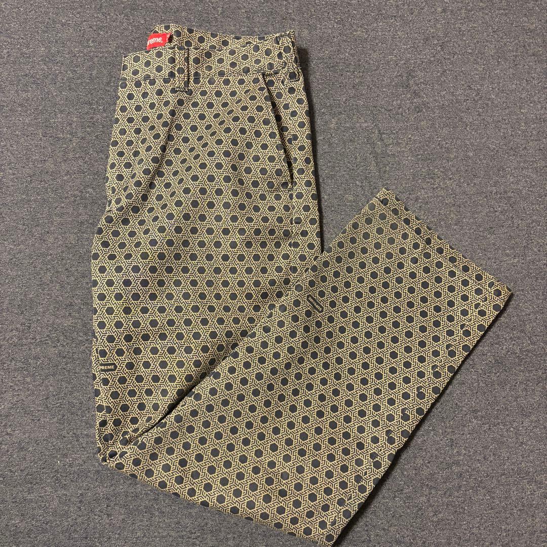 Supreme 19aw モノグラムワークパンツ 34サイズ