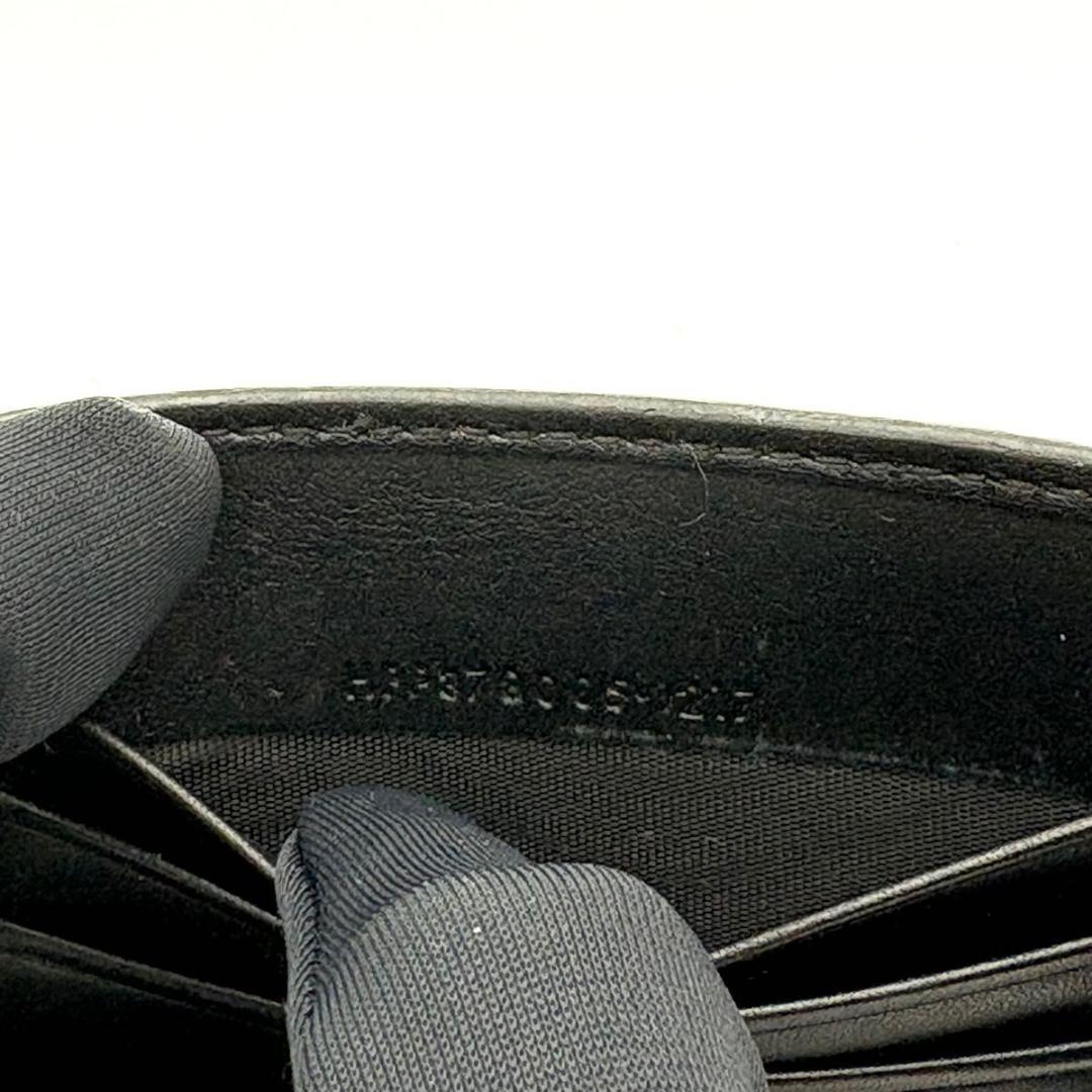 サンローラン マネークリップ お札入れ クロコ型押し 黒 ブラック 2255