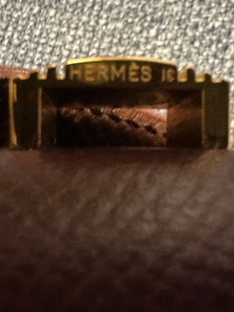 HERMES エルメス アルテミス ブラウンレザーバングル ブレスレット