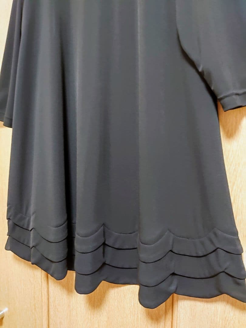 試着程度 ★ TOKUKO トクコプルミエヴォル チュニック Aライン 黒