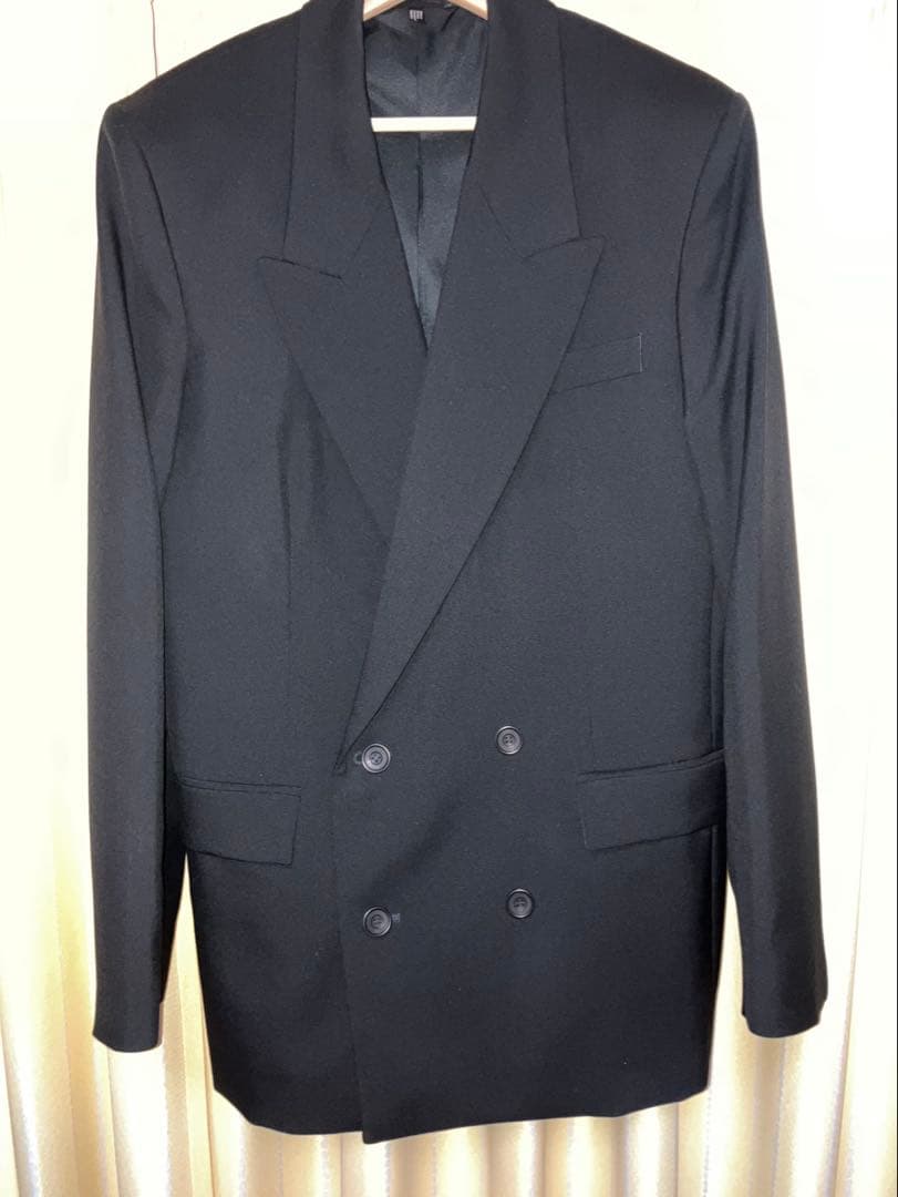 COS ブラック ダブルブレスト テーラードジャケット 36R