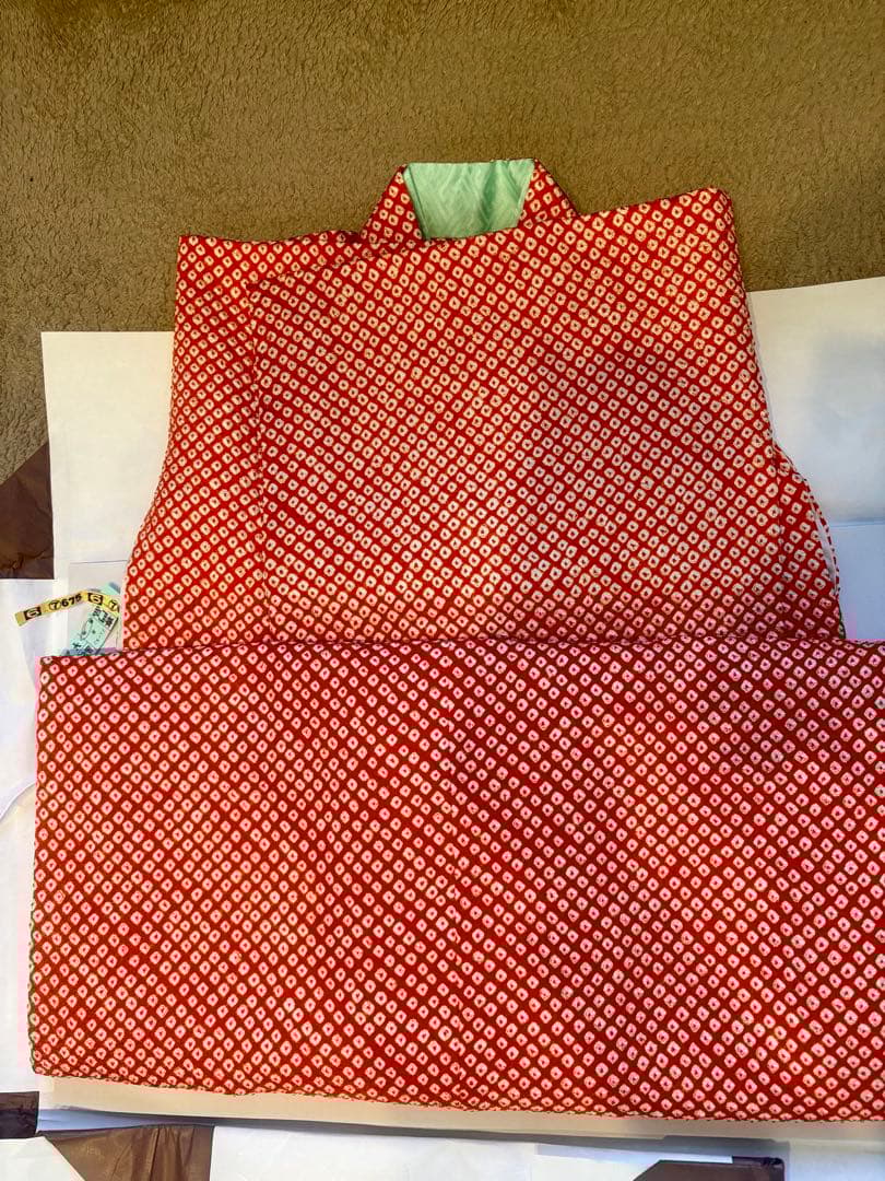 【美品　総絞り】7歳向け・正絹・総絞りのお着物セット　七五三　クリーニング済