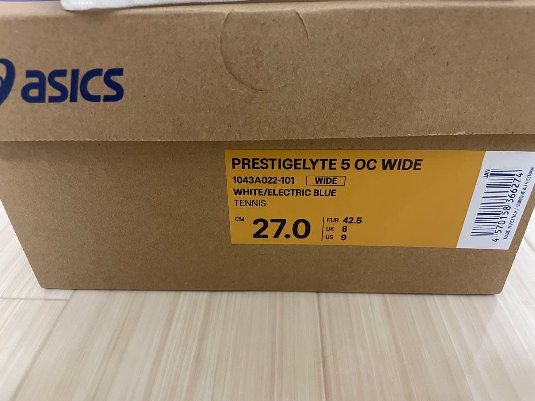 【手洗済】27.0㎝ アシックス　プレステージライト5 OC WIDE