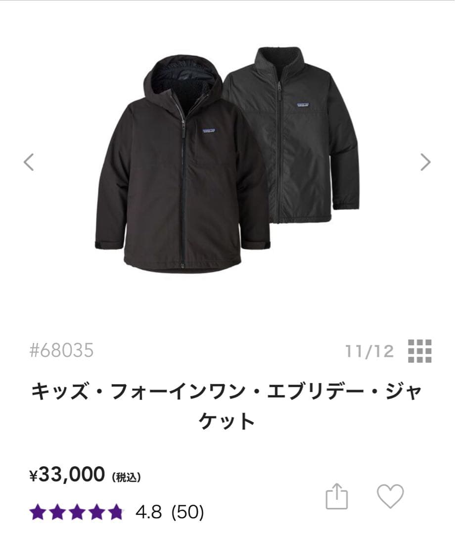 Patagonia フリースジャケット 黒