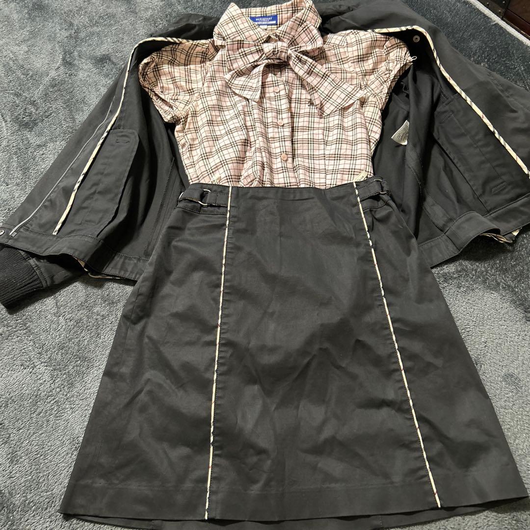 BURBERRY ブラック スーツ　私学入試、面接、入学式