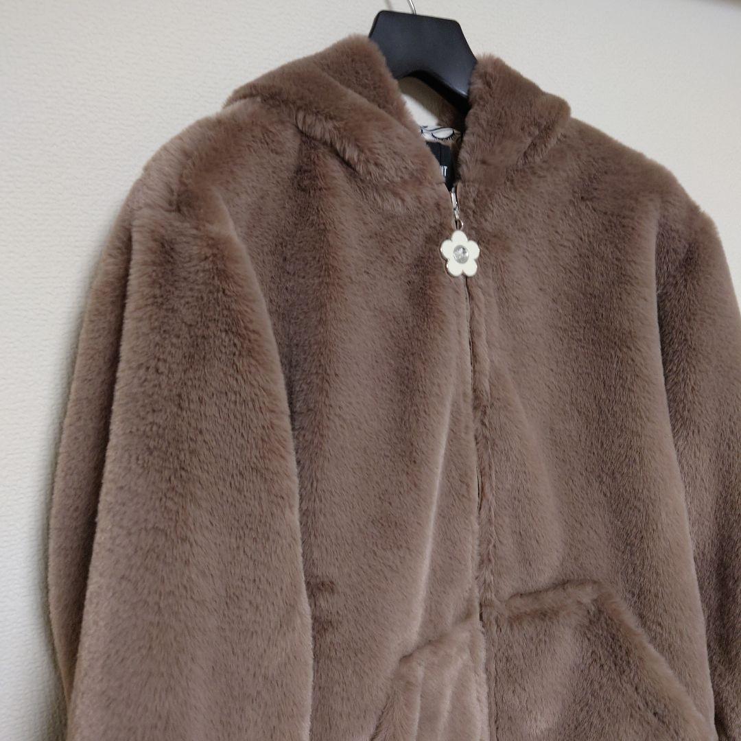 MARY QUANT ビジューデイジーファーBIGパーカー ブルゾン