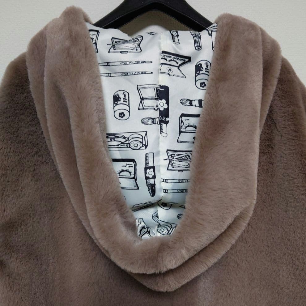 MARY QUANT ビジューデイジーファーBIGパーカー ブルゾン