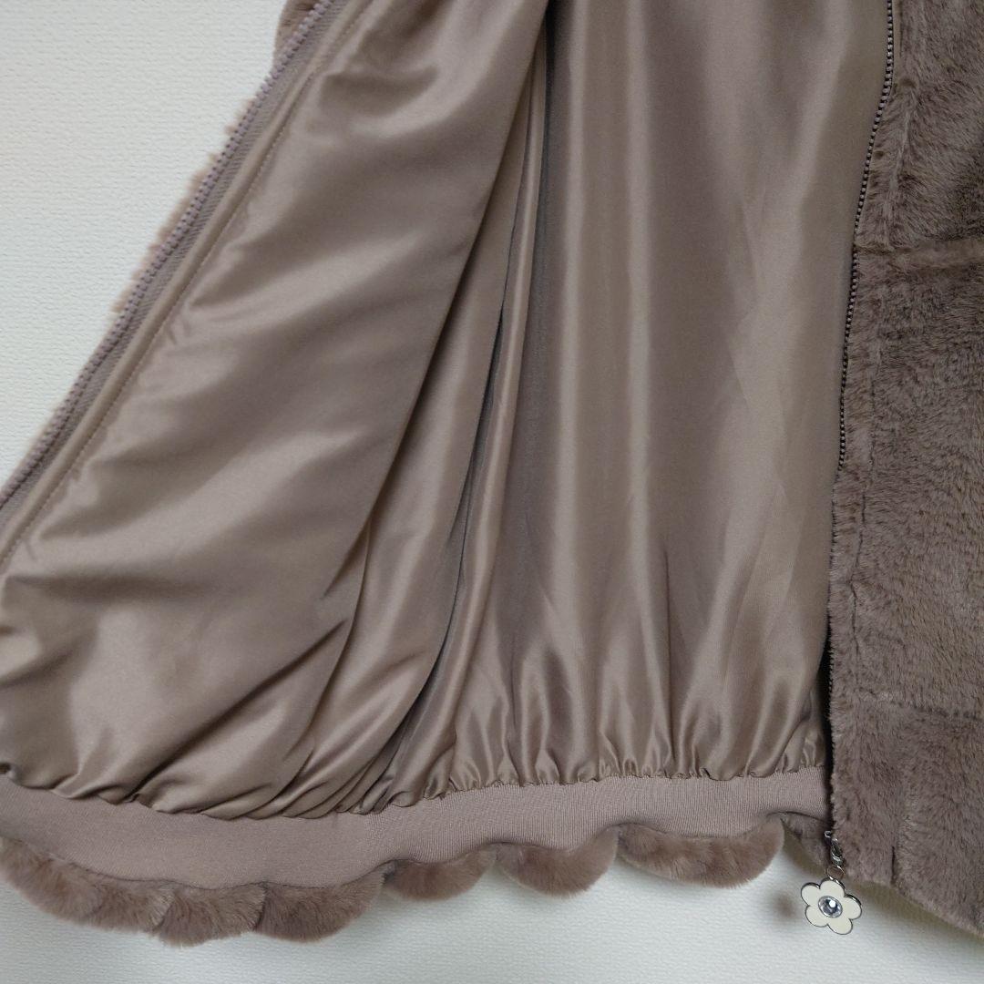 MARY QUANT ビジューデイジーファーBIGパーカー ブルゾン