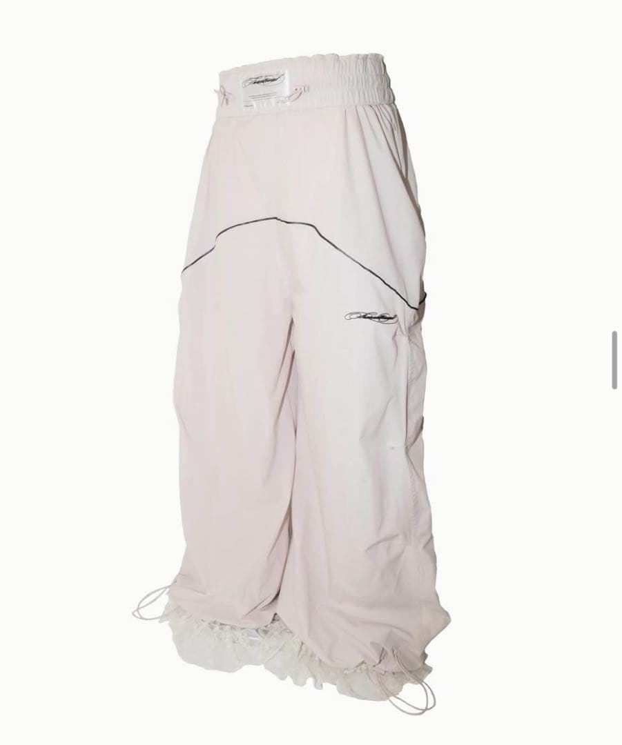 パンツ S nylon jersey pants lace