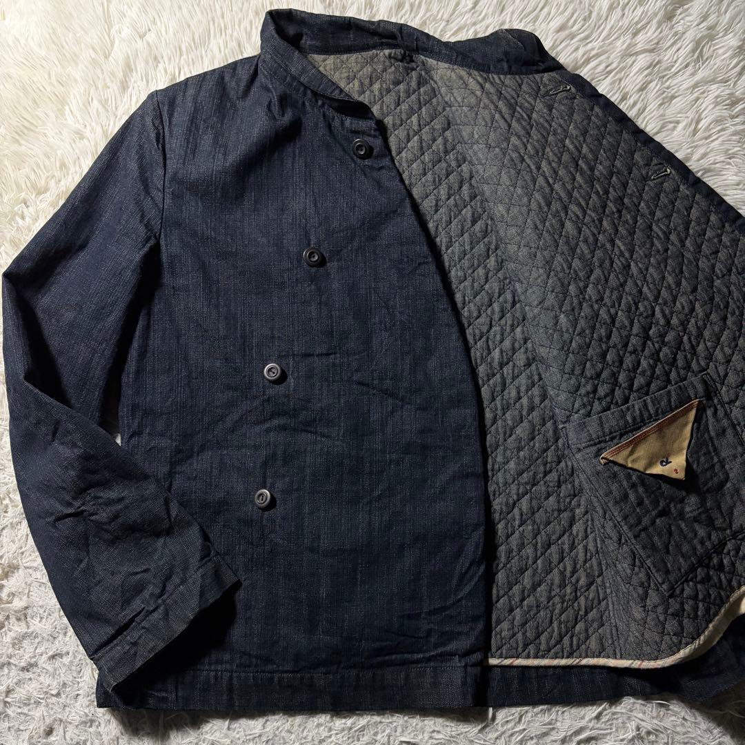 希少■45RPM デニム　ジャケット　変形　インディゴ　キルティング　サイズ2
