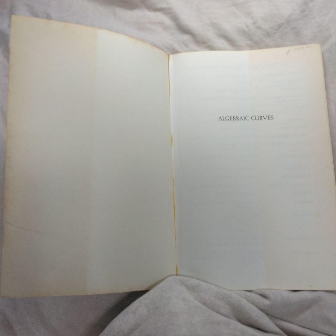 洋書 Algebraic Curves William Fulton