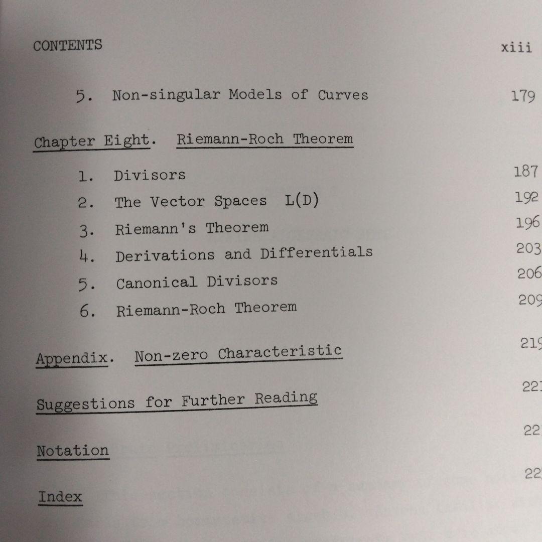 洋書 Algebraic Curves William Fulton