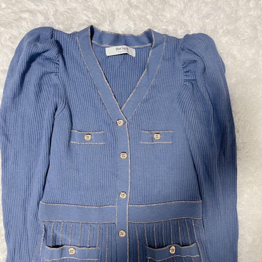 ワンピース Suite Room Knit Long Dress M sepia blue