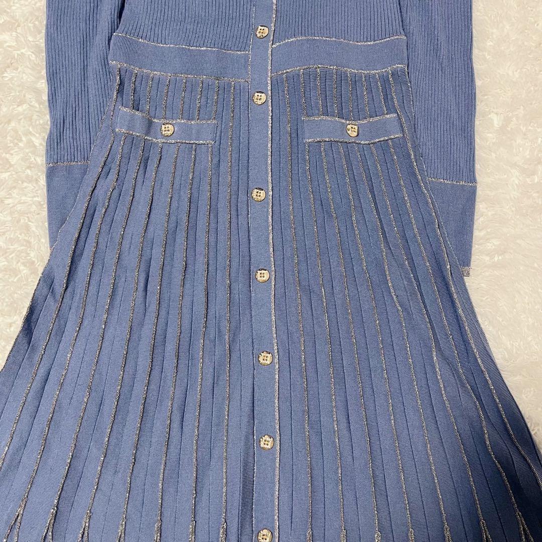 ワンピース Suite Room Knit Long Dress M sepia blue