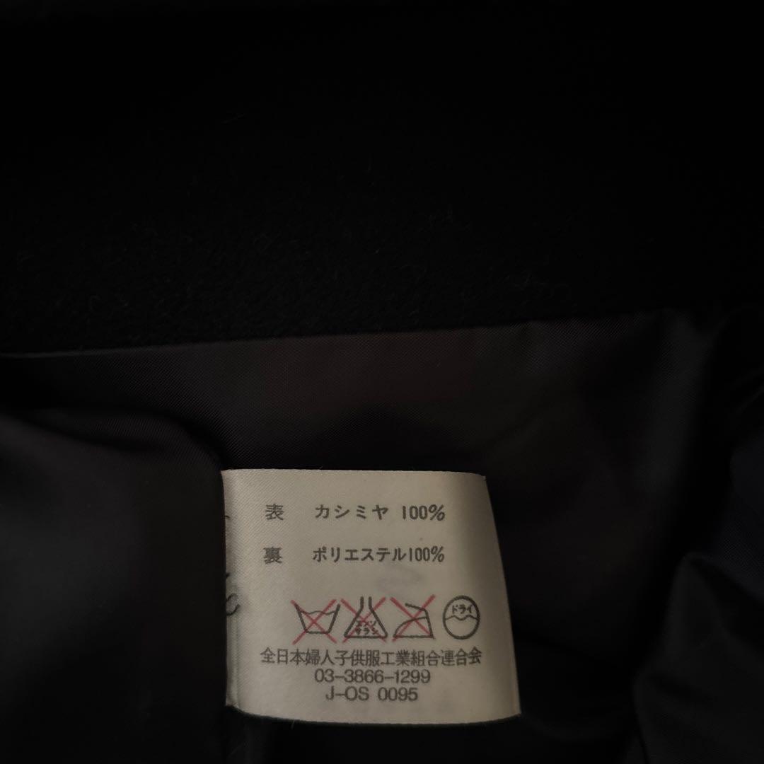 カシミヤ100%★フード付き ブラックロングコート★★