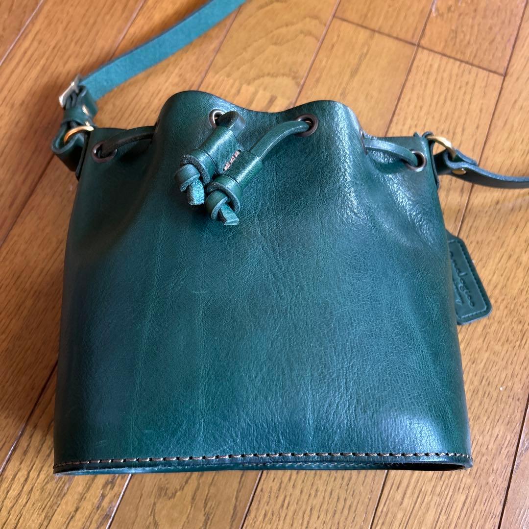 アナロジコ ベアベルバッグ　限定グリーン