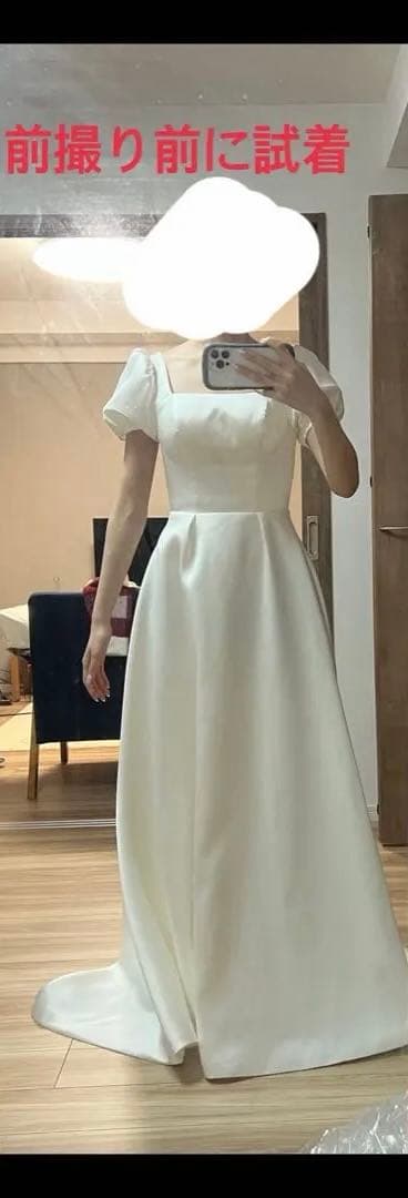 【前撮り】ウェディングドレス　パフスリーブ