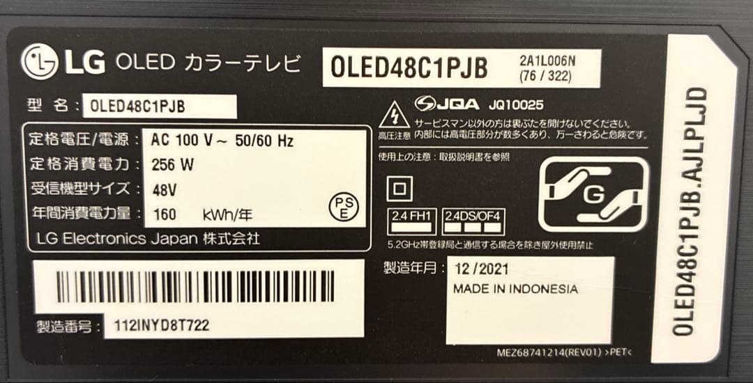 大画面 薄型 有機ELテレビ