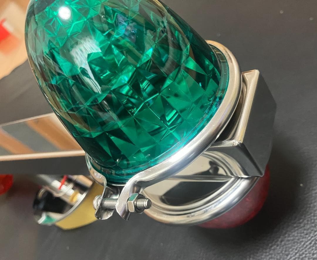 鏡面ステンレス製 大型車用 19.5インチ ホイール マーカー スピンナー 2個