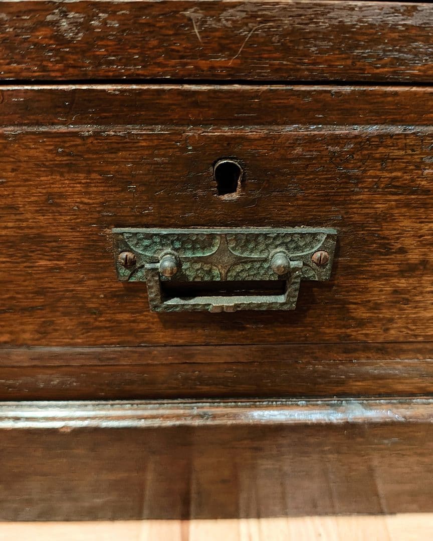 ガラス棚　本棚　キャビネット　ダイヤガラス　古家具　昭和レトロ