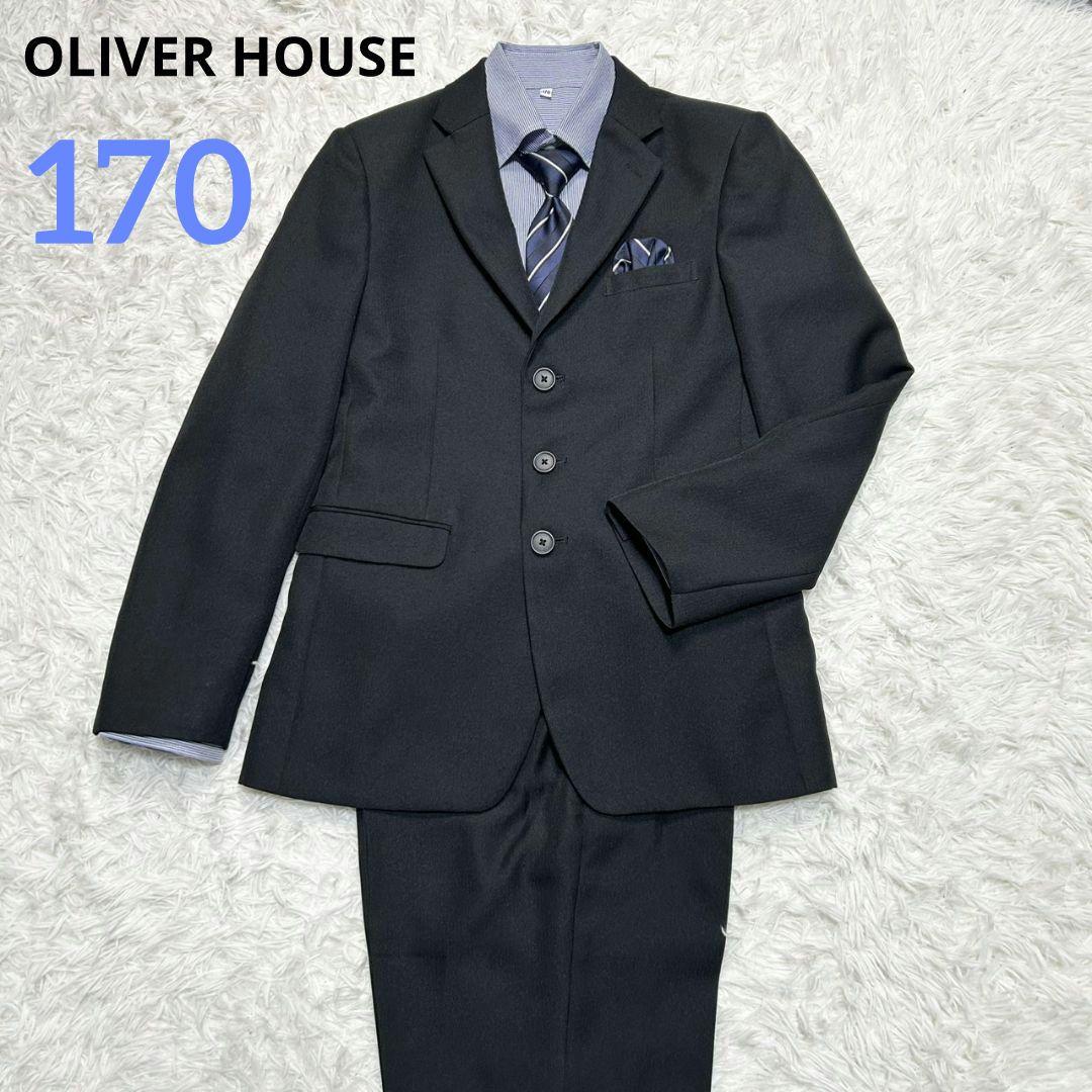 【美品】オリバーハウス フォーマル スーツ キッズ 170 ブラック 卒服