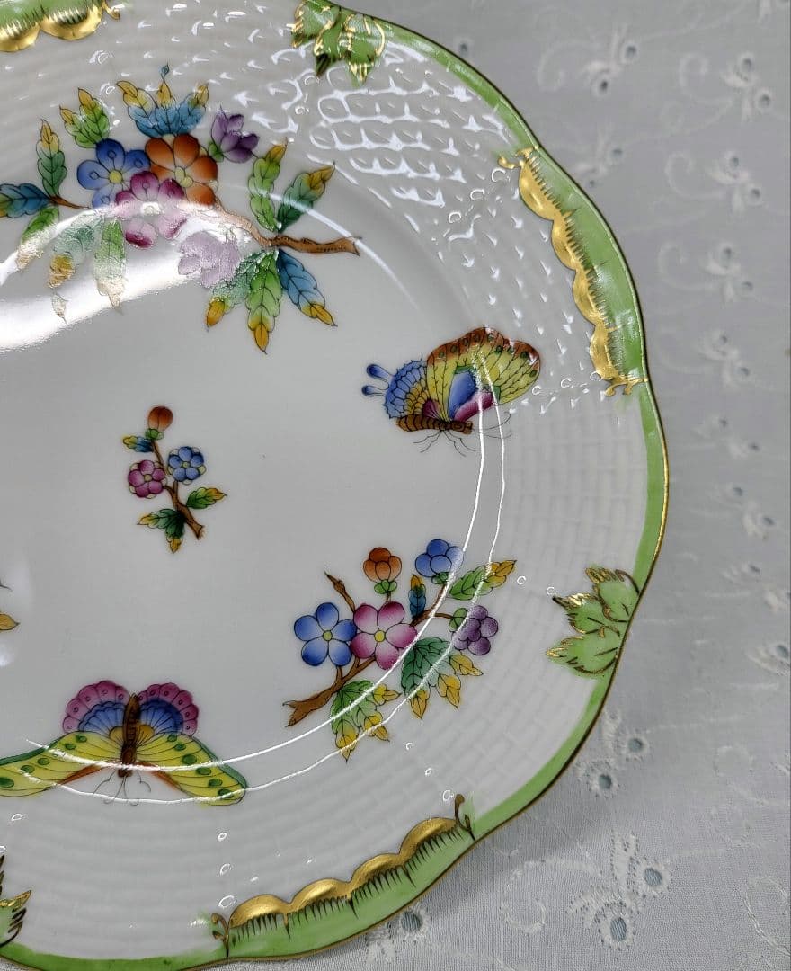 美品✨ヘレンド ヴィクトリアブーケ サラダ デザート プレート17 皿 花蝶①