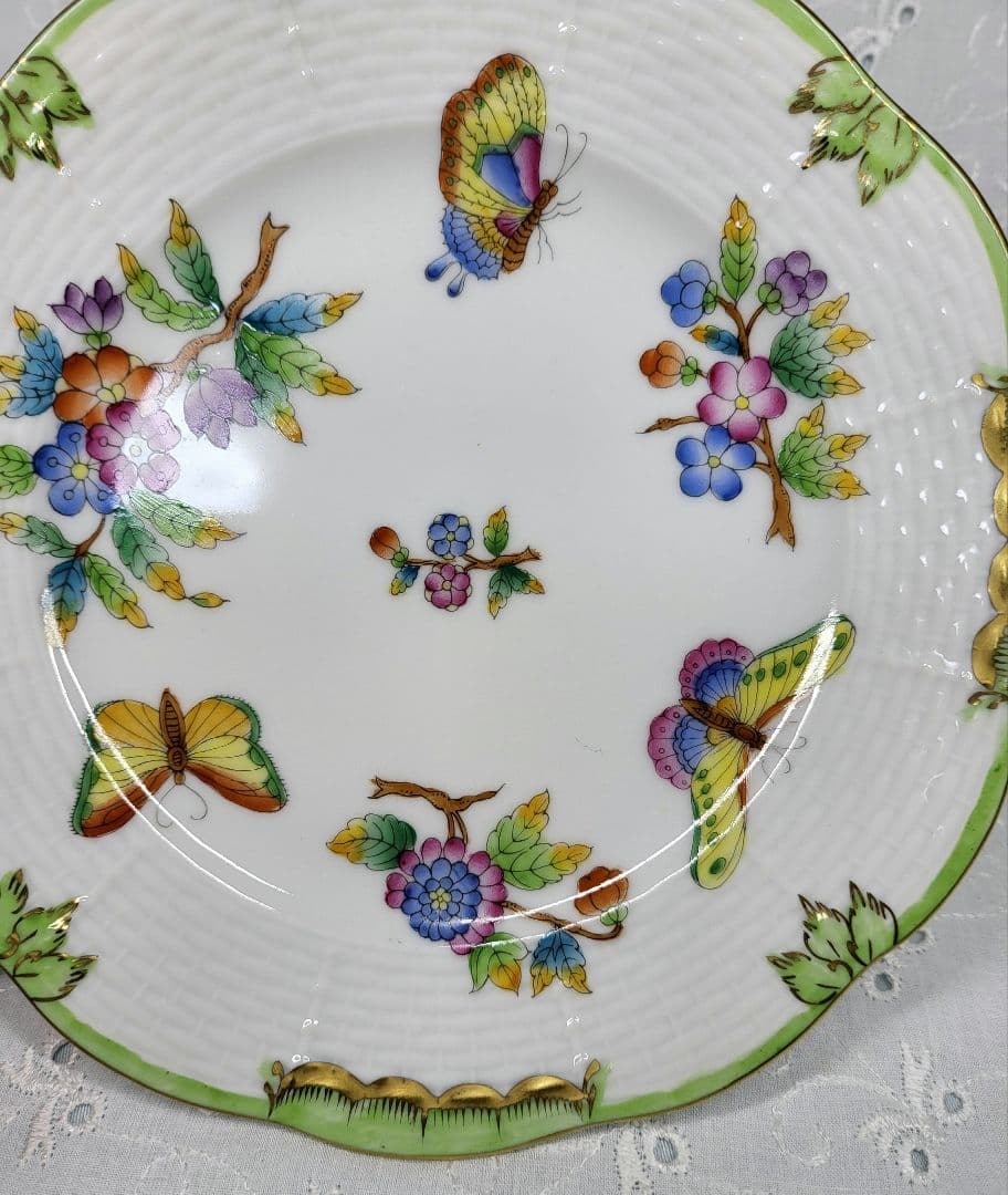 美品✨ヘレンド ヴィクトリアブーケ サラダ デザート プレート17 皿 花蝶①