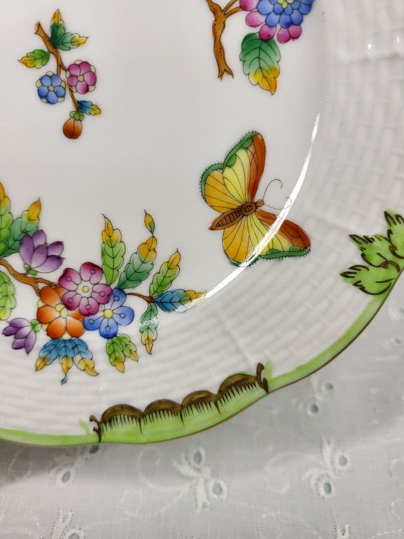 美品✨ヘレンド ヴィクトリアブーケ サラダ デザート プレート17 皿 花蝶①