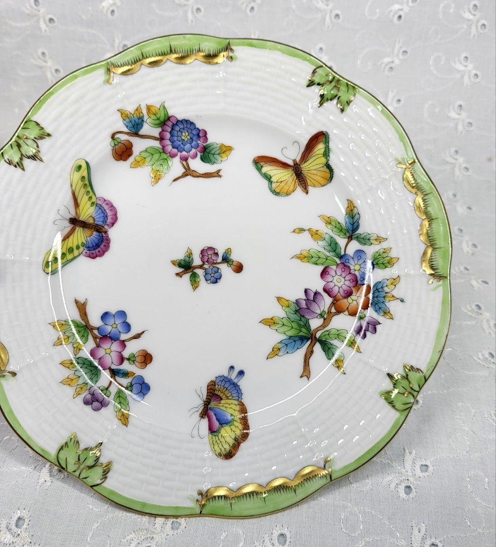 美品✨ヘレンド ヴィクトリアブーケ サラダ デザート プレート17 皿 花蝶①
