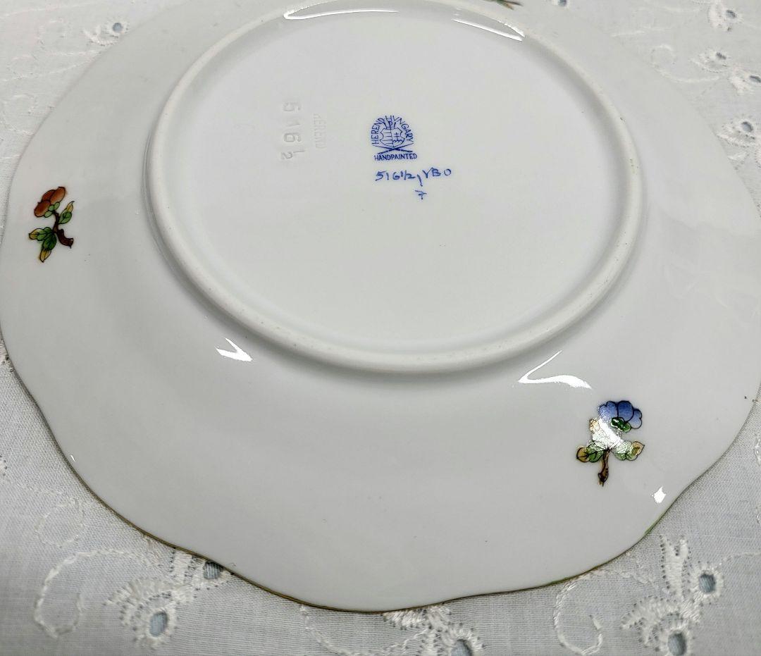美品✨ヘレンド ヴィクトリアブーケ サラダ デザート プレート17 皿 花蝶①