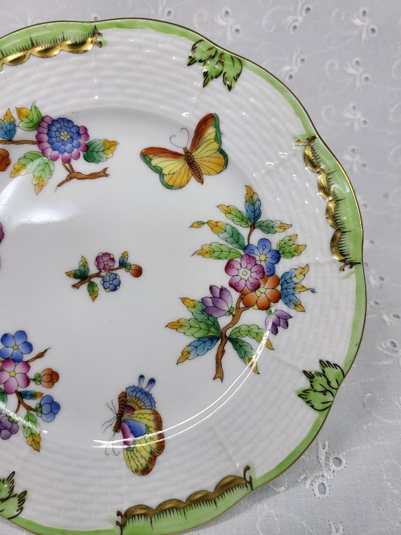 美品✨ヘレンド ヴィクトリアブーケ サラダ デザート プレート17 皿 花蝶①