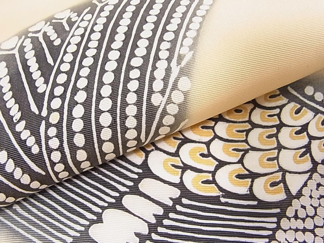 ♦︎きもの結♦︎人間国宝　羽田登喜男　塩瀬　九寸名古屋帯　正絹♦︎80