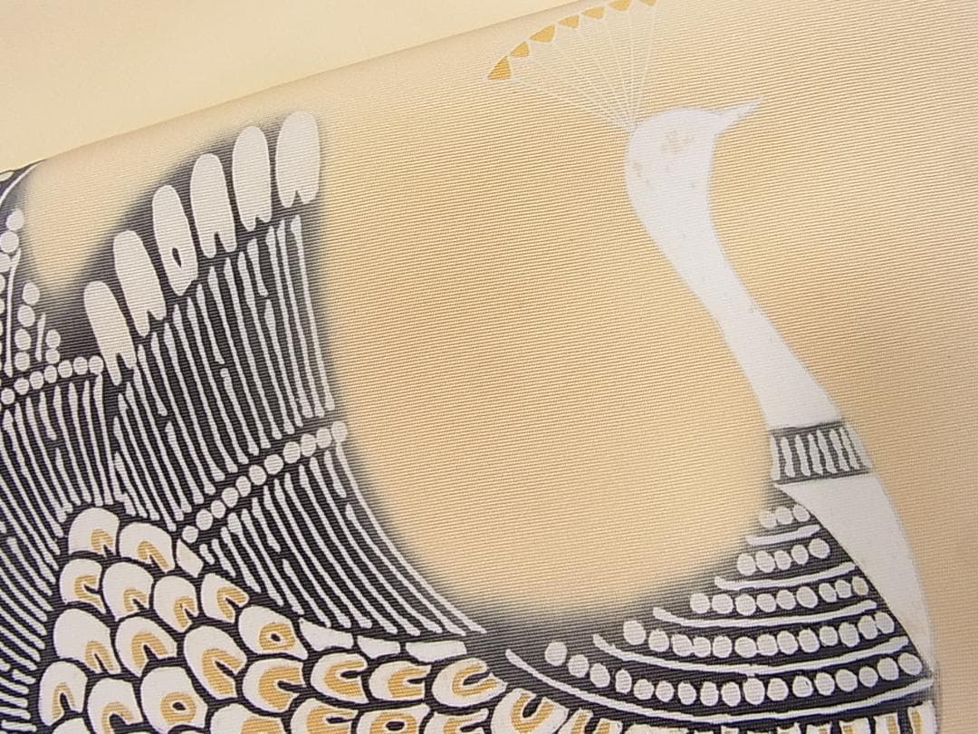 ♦︎きもの結♦︎人間国宝　羽田登喜男　塩瀬　九寸名古屋帯　正絹♦︎80