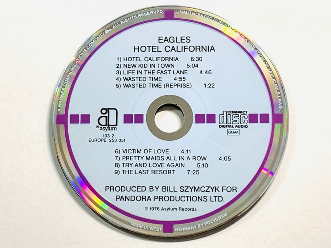 金シール帯☆イーグルス/ホテル・カリフォルニア 38XP60 西独盤 初期盤